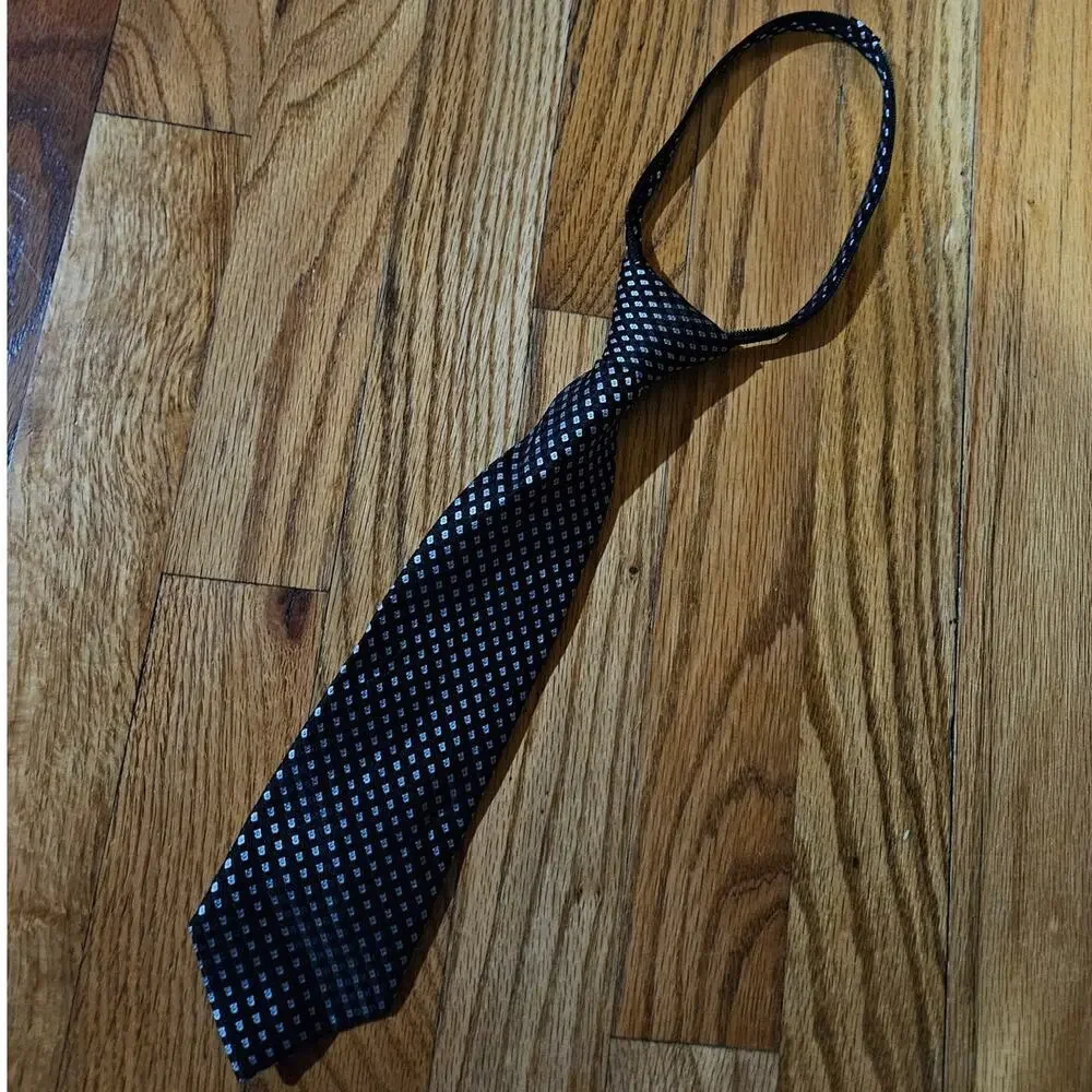 Class Club Boys Navy Blue Print Necktie